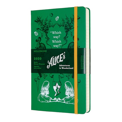 Ежедневник MOLESKINE Alice in Wonderland, 400стр., зеленый [dal12dc3y20]