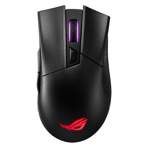 Мышь ASUS P702 ROG Gladius II, игровая, оптическая, беспроводная, USB, черный и красный [90mp00z0-b0ua00]