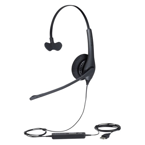 Гарнитура JABRA BIZ 1500 Mono, для контактных центров, накладные, черный [1553-0159]