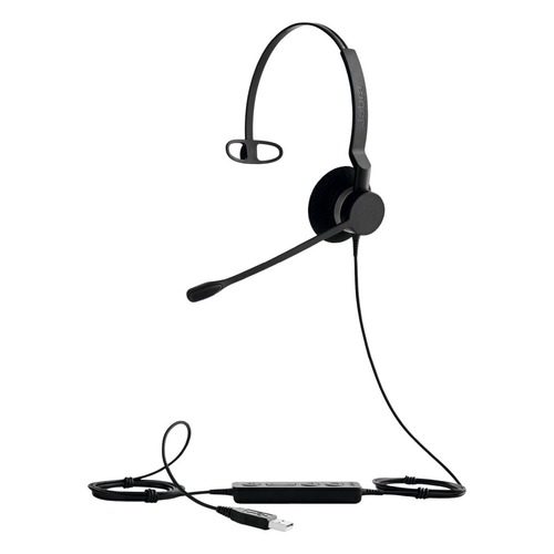 Гарнитура JABRA BIZ 2300 Mono, для контактных центров, накладные, черный [2393-823-109]