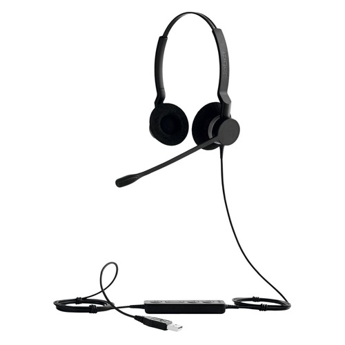 Гарнитура JABRA BIZ 2300 Duo, для контактных центров, накладные, черный [2399-823-109]