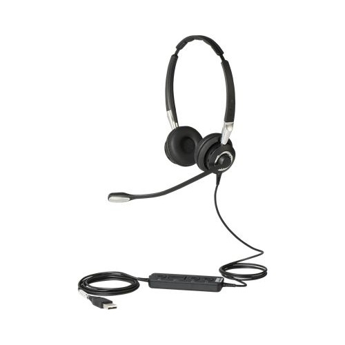 Гарнитура JABRA BIZ 2400 II Duo, для компьютера, накладные, черный [2499-823-309]