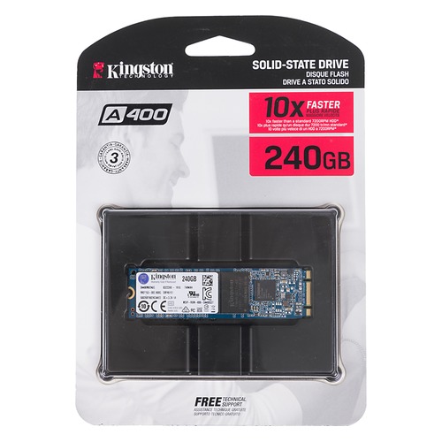 SSD накопитель KINGSTON A400 SA400M8/240G 240Гб, M.2 2280, SATA III