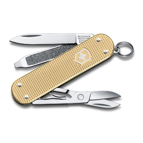 Складной нож VICTORINOX Alox Classic, 5 функций, 58мм, золотистый [0.6221.l19]