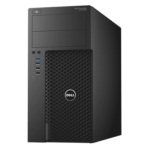 Рабочая станция DELL Precision 3620, Intel Core i5 6500, DDR4 8Гб, 256Гб(SSD), NVIDIA Quadro P400 - 2048 Мб, DVD-RW, Windows 10 Professional, черный [3620-5829]