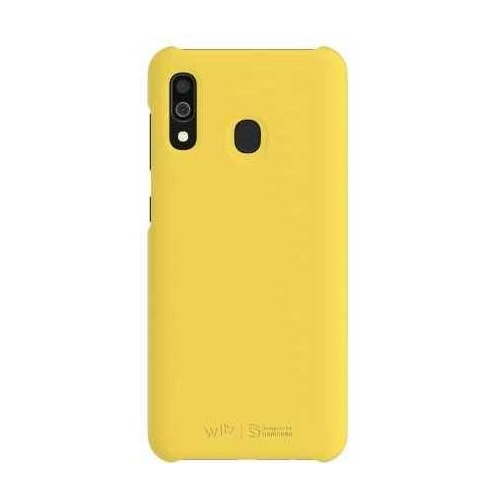 Чехол (клип-кейс) SAMSUNG WITS Premium Hard Case, для Samsung Galaxy A30, желтый [gp-fpa305wsbyw]