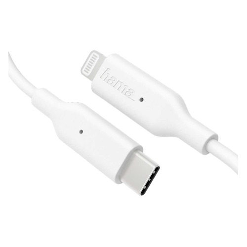 Кабель HAMA Mfi, Lightning (m), USB Type-C (m), 1м, MFI, белый [00183295]