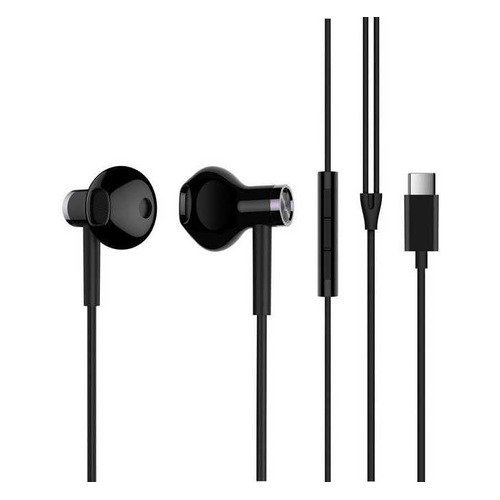 Наушники с микрофоном XIAOMI Mi Dual Driver Earphones, USB Type-C, вкладыши, черный [zbw4435ty]