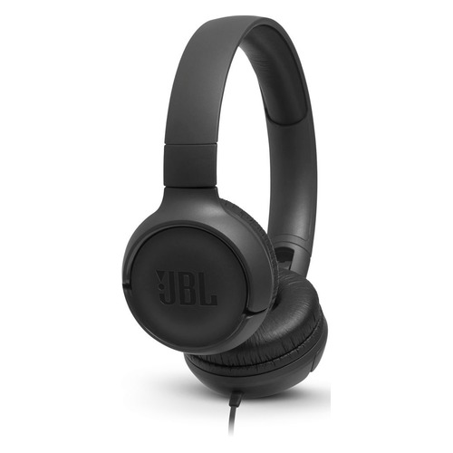 Наушники с микрофоном JBL T500, 3.5 мм, накладные, черный [jblt500blk]