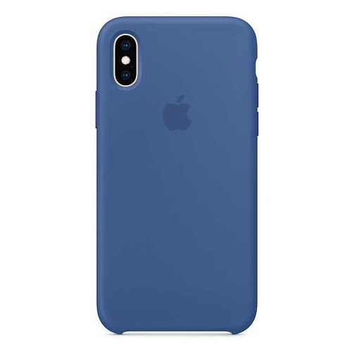 Чехол (клип-кейс) APPLE Silicone Case, для Apple iPhone XS, синий [mvf12zm/a]