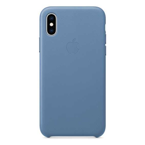 Чехол (клип-кейс) APPLE Leather Case, для Apple iPhone XS, голубой [mvfp2zm/a]