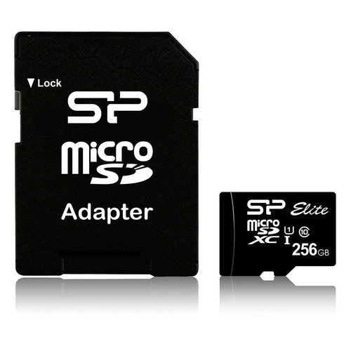 Карта памяти microSDXC UHS-I U1 SILICON POWER 256 ГБ, 85 МБ/с, Class 10, SP256GBSTXBU1V10SP, 1 шт., переходник SD