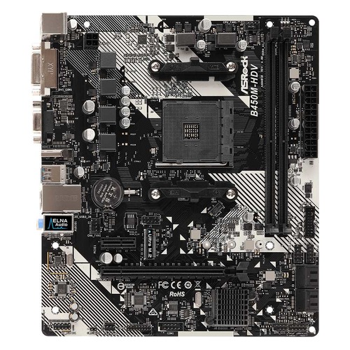 Материнская плата ASROCK B450M-HDV R4.0, SocketAM4, AMD B450, mATX, Ret