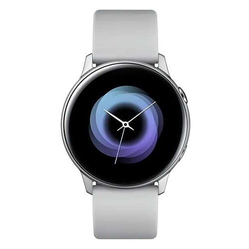 Смарт-часы SAMSUNG Galaxy Watch Active, 39.5мм, 1.1", серебристый / серый [sm-r500nzsaser]