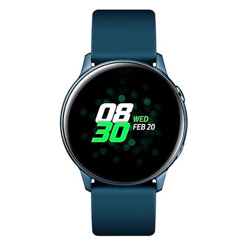 Смарт-часы SAMSUNG Galaxy Watch Active, 39.5мм, 1.1", зеленый / зеленый [sm-r500nzgaser]