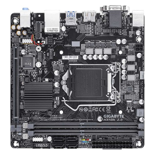 Материнская плата GIGABYTE H310N 2.0, LGA 1151v2, Intel H310C, mini-ITX, Ret