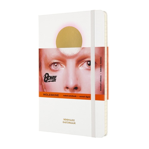 Блокнот Moleskine LE DAVID BOWIE Large 130х210мм 192стр. линейка твердая обложка белый