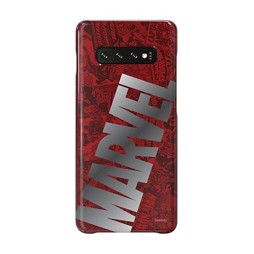 Чехол (клип-кейс) SAMSUNG Marvel Case MBigLogo, для Samsung Galaxy S10+, красный [gp-g975hifghwg]