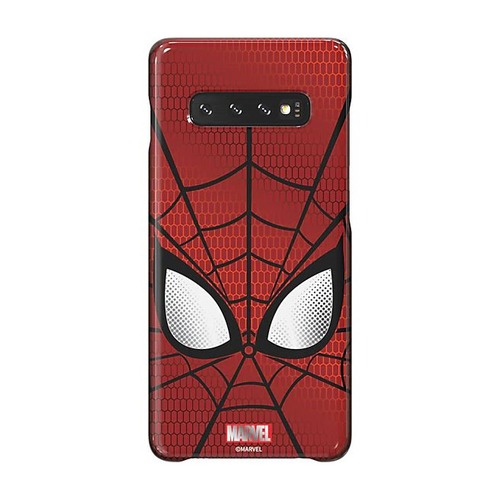 Чехол (клип-кейс) SAMSUNG Marvel Case Spiderman, для Samsung Galaxy S10+, красный [gp-g975hifghwd]