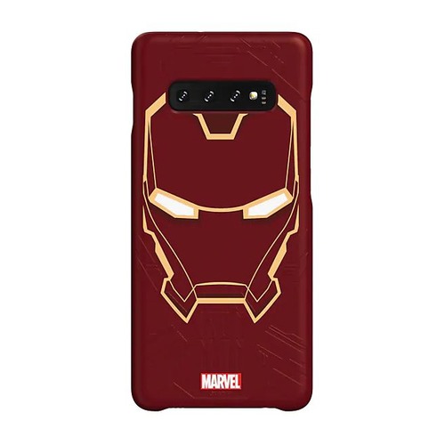 Чехол (клип-кейс) SAMSUNG Marvel Case IronMan, для Samsung Galaxy S10+, красный [gp-g975hifghwb]