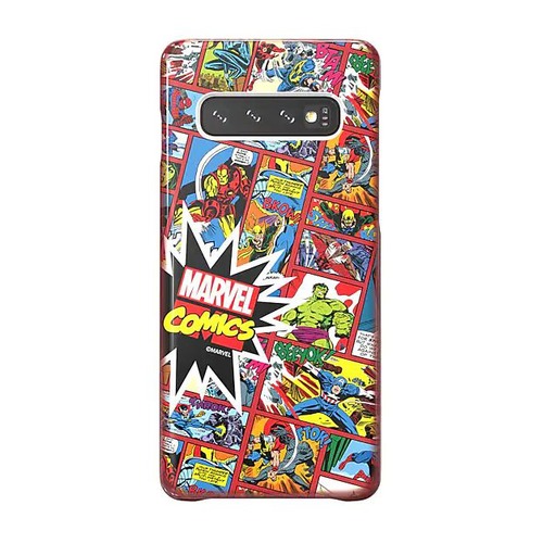 Чехол (клип-кейс) SAMSUNG Marvel Case Mcomics, для Samsung Galaxy S10, красный [gp-g973hifgkwh]