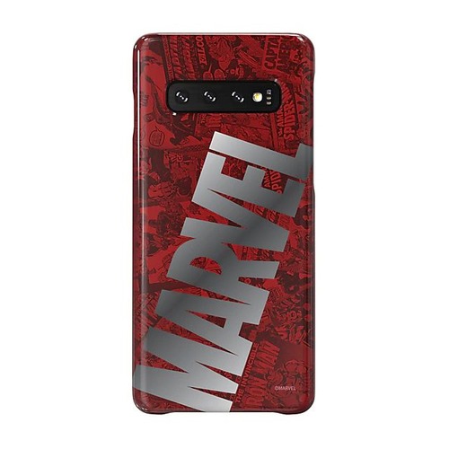 Чехол (клип-кейс) SAMSUNG Marvel Case MBigLogo, для Samsung Galaxy S10, красный [gp-g973hifgkwg]