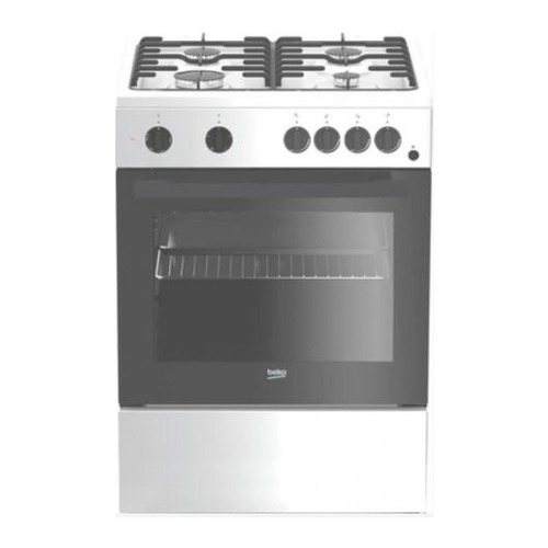 Газовая плита BEKO FFSS62010GW, электрическая духовка, белый