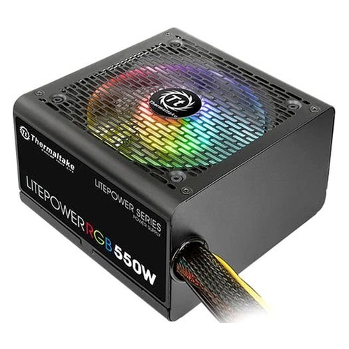 Блок питания THERMALTAKE Litepower RGB 550, 550Вт, 120мм, черный, retail [ps-ltp-0550nhsane-1]