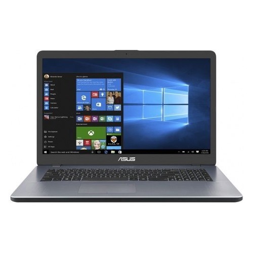 Ноутбук ASUS VivoBook X705UB-GC265T, 17.3", IPS, Intel Pentium 4417U 2.3ГГц, 4Гб, 1000Гб, nVidia GeForce Mx110 - 2048 Мб, Windows 10, 90NB0IG2-M03510, серый