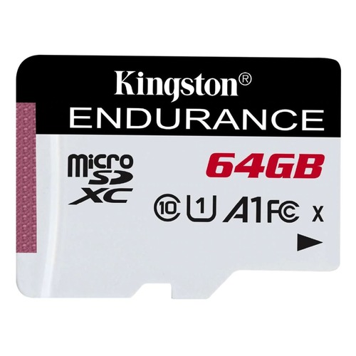 Карта памяти microSDXC UHS-I U1 KINGSTON High Endurance 64 ГБ, 95 МБ/с, Class 10, SDCE/64GB, 1 шт.