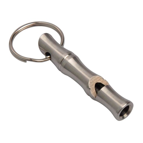 Брелок Munkees Bamboo Whistle (3387) серебристый сталь д.60мм ш.12мм (доп.ф.:свисток)