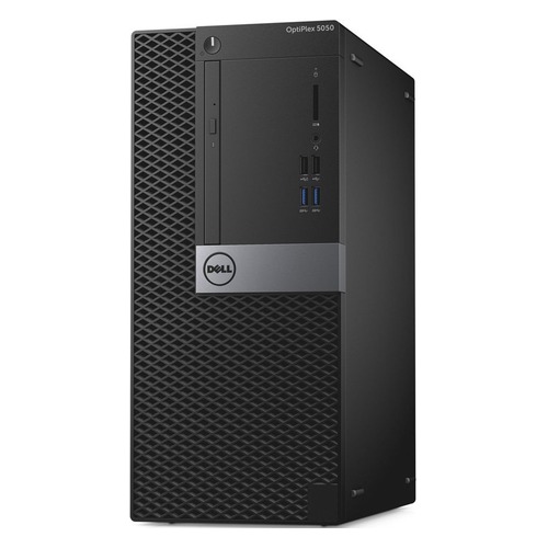 Компьютер DELL Optiplex 5050, Intel Core i5 6400, DDR4 4Гб, 500Гб, Intel HD Graphics 530, DVD-RW, Linux Ubuntu, черный и серебристый [5050-1093]