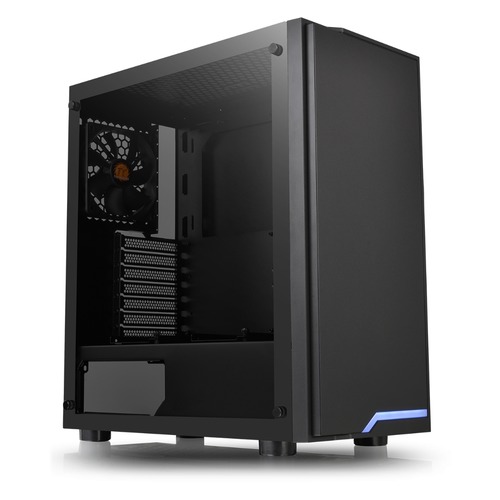 Корпус ATX THERMALTAKE H100 TG, Midi-Tower, без БП, черный