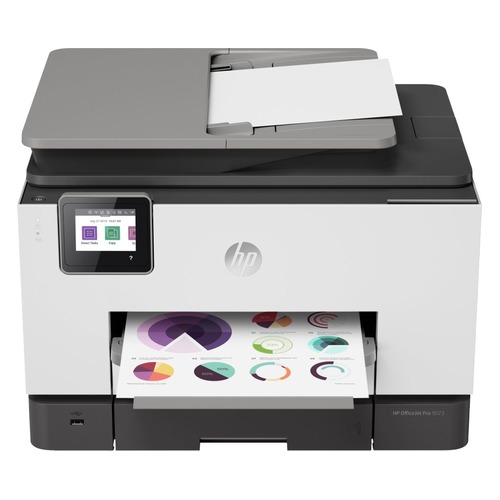 МФУ струйный HP Officejet Pro 9023 AiO, A4, цветной, струйный, белый [1mr70b]