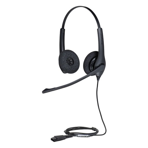 Гарнитура JABRA BIZ 1500 Duo QD, для контактных центров, накладные, черный [1519-0154]