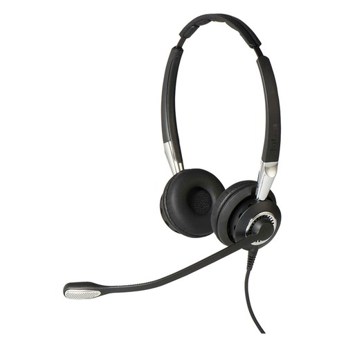 Гарнитура JABRA Biz 2400 II QD Duo NC, для контактных центров, накладные, черный [2409-820-204]