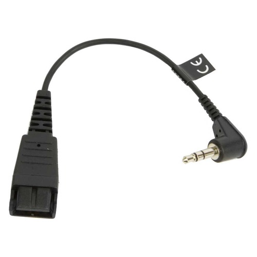 Кабель-переходник аудио JABRA Stereo SC, QD - Jack 2.5 (m) (Г-образный), 0.15м, черный [8800-00-46]