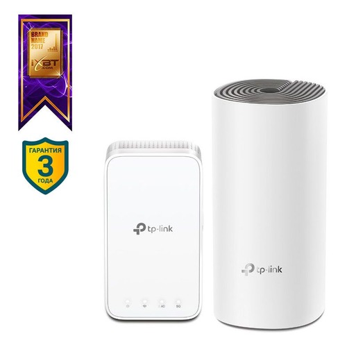 Бесшовный Mesh роутер TP-LINK Deco E3, белый, 2 шт. в комплекте [deco e3(2-pack)]