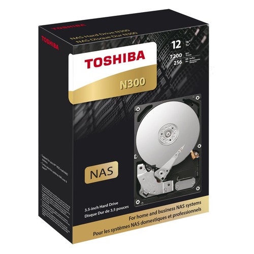 Жесткий диск TOSHIBA N300 HDWG21CEZSTA, 12Тб, HDD, SATA III, 3.5", RTL