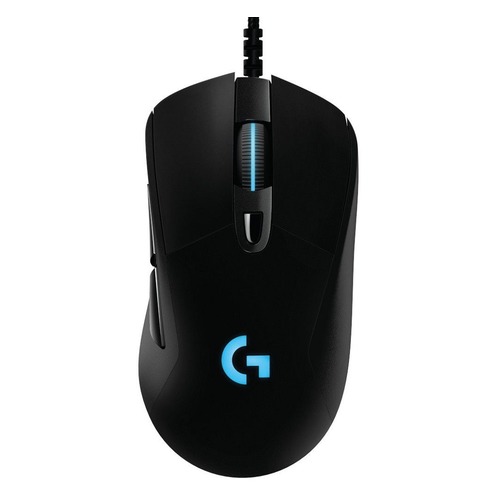 Мышь LOGITECH G403 HERO, игровая, оптическая, проводная, USB, черный [910-005632]