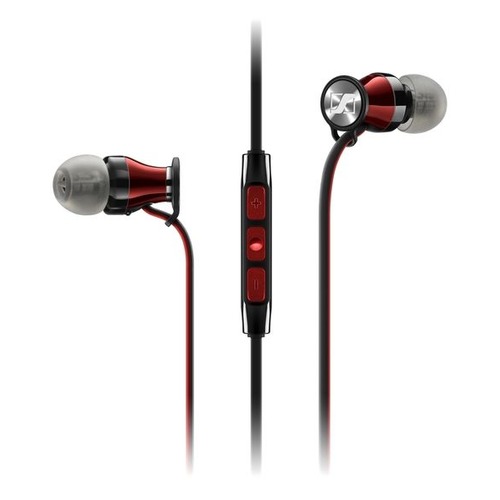 Наушники SENNHEISER M2 IEG, 3.5 мм, вкладыши, черный/красный [506815]