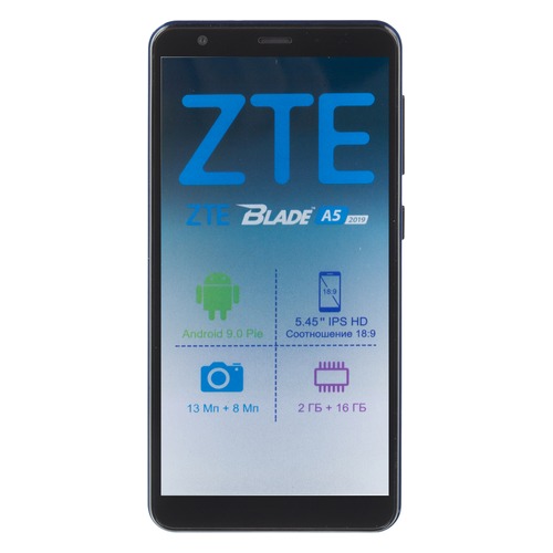 Смартфон ZTE Blade A5 2019 16Gb, синий