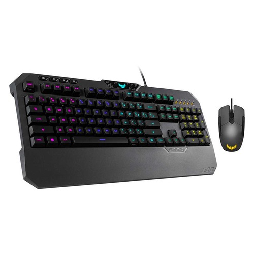 Комплект (клавиатура+мышь) ASUS TUF Gaming Combo K5 & M5, USB, проводной, серый [90mp01a0-b0ra00]