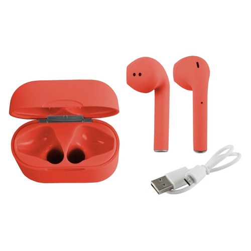 Наушники с микрофоном REDLINE nanoBeats Color BHS-14, Bluetooth, вкладыши, оранжевый [ут000018079]