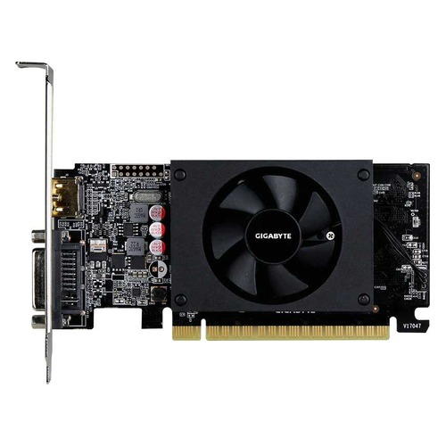 Видеокарта GIGABYTE nVidia GeForce GT 710 , GV-N710D5-1GL, 2Гб, GDDR5, Low Profile, Ret