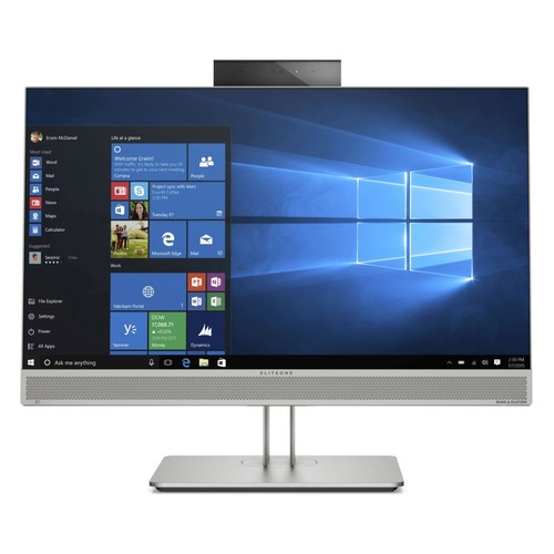 Моноблок HP EliteOne 800 G5, 23.8", Intel Core i5 9500, 8Гб, 256Гб SSD, Intel UHD Graphics 630, DVD-RW, Windows 10 Professional, серебристый [7qn50ea]