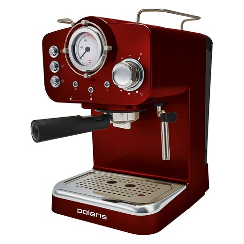 Кофеварка POLARIS PCM 1531E Retro, эспрессо, красный