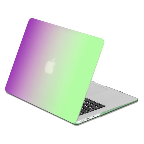 Накладка 13.3" DF MacCase-05, зеленый/фиолетовый, для MacBook Air (2010-2017) [df maccase-05 (purple+green)]
