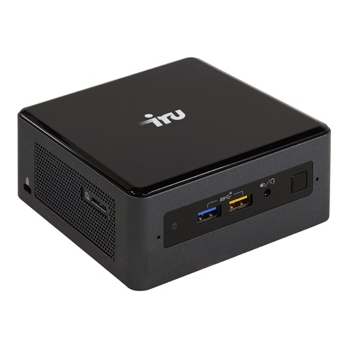 Неттоп IRU NUC 113, Intel Core i3 8109U, DDR4 4Гб, 240Гб(SSD), Intel Iris Plus Graphics 655, CR, Free DOS, черный и серебристый [1164214]