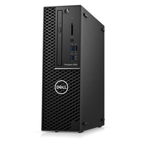 Рабочая станция DELL Precision 3431, Intel Core i9 9900, DDR4 8Гб, 512Гб(SSD), Intel UHD Graphics 630, DVD-RW, CR, Windows 10 Professional, черный [3431-6954]